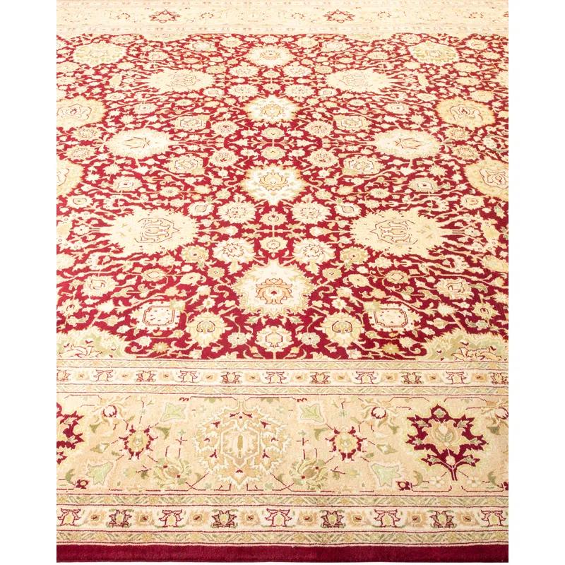 Isabelline Veleria Mogul One-of-a-Kind Traditional Hand-Knotted Red/Tan Area Rug 8'1" x 10'2" & Reviews | Wayfair