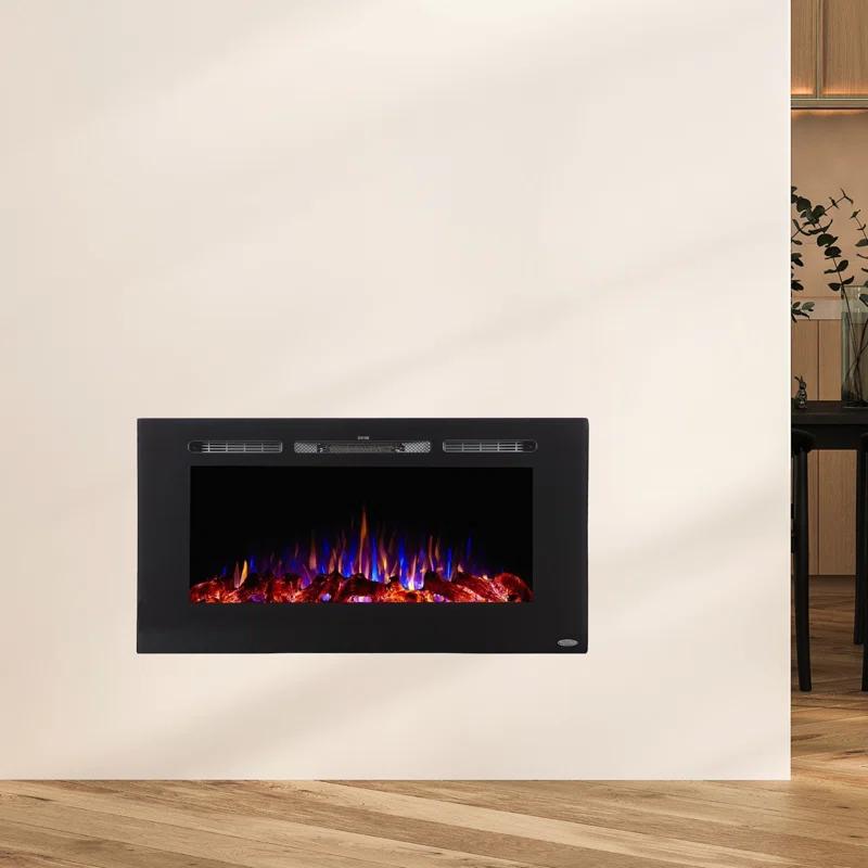 Touchstone The Sideline Electric Fireplace for Recessed or Wall Mount Installation