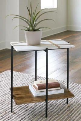17 Stories Lajoy Marble Top End Table