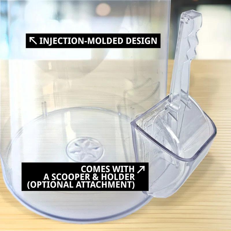 Azar Displays 3.7 Gallons Clear Acrylic Candy Bin with Scooper