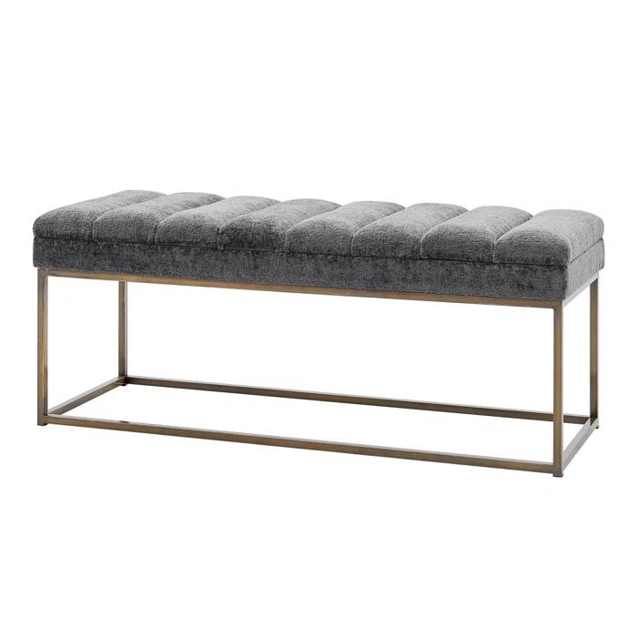 Everly Quinn Georgenia Polyester Upholstered Bench