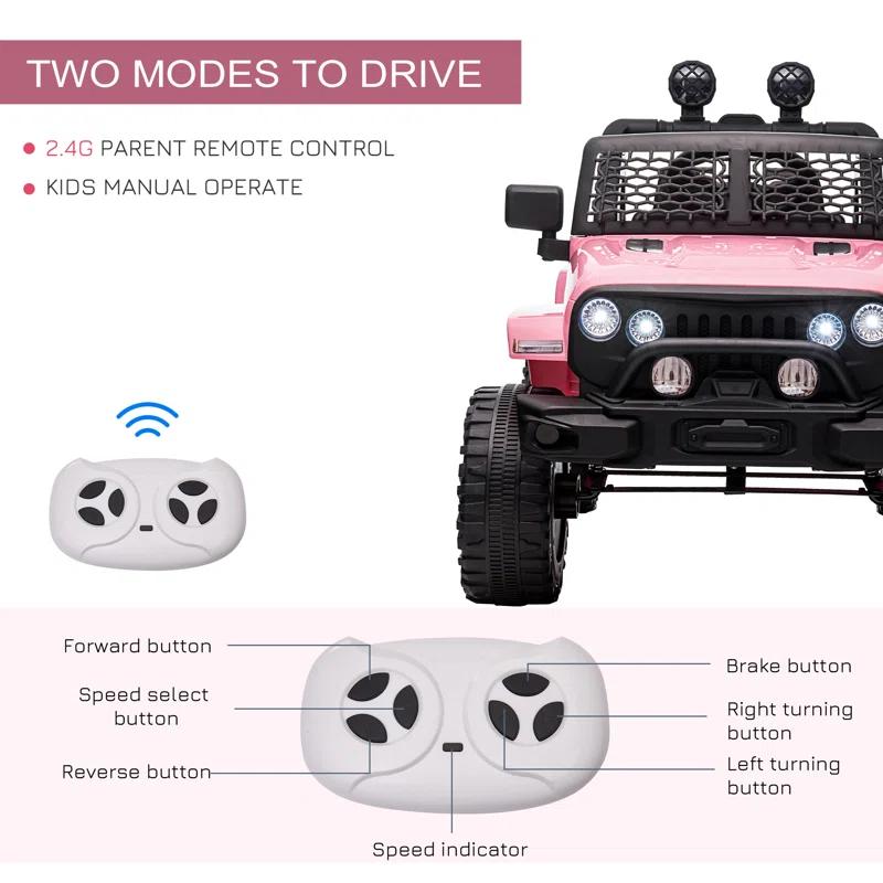 Aosom Aosom 12 Volt 1 Seater All-Terrain Vehicles Battery Powered Ride On with Remote Control