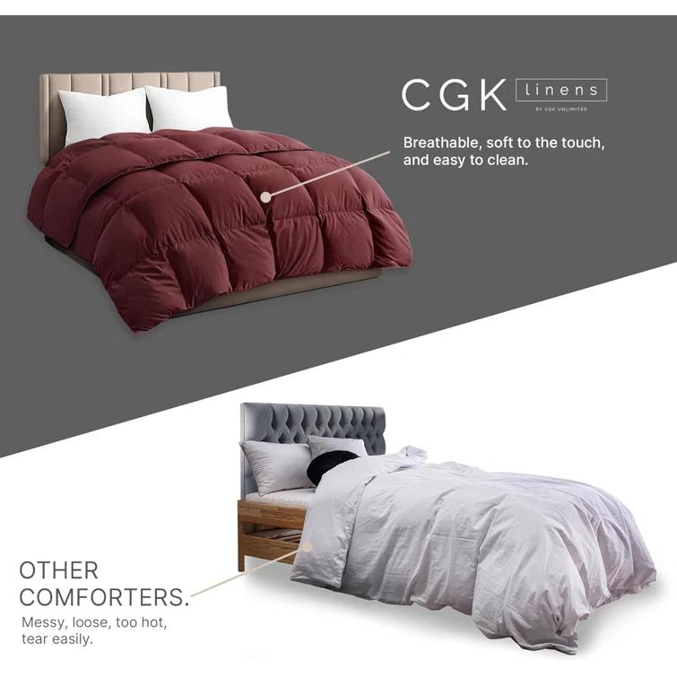 CGK Linens Premium Quality Goose Down Alternative Comforter - Warm & Lightweight