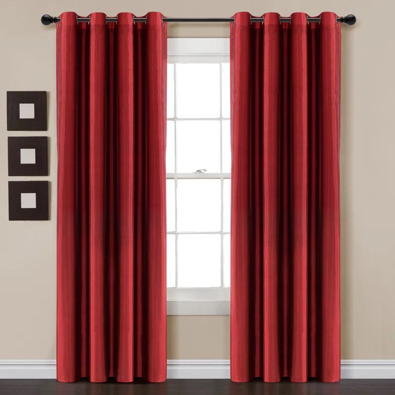 Lush Decor Solid Color Grommet Single Curtain Panel