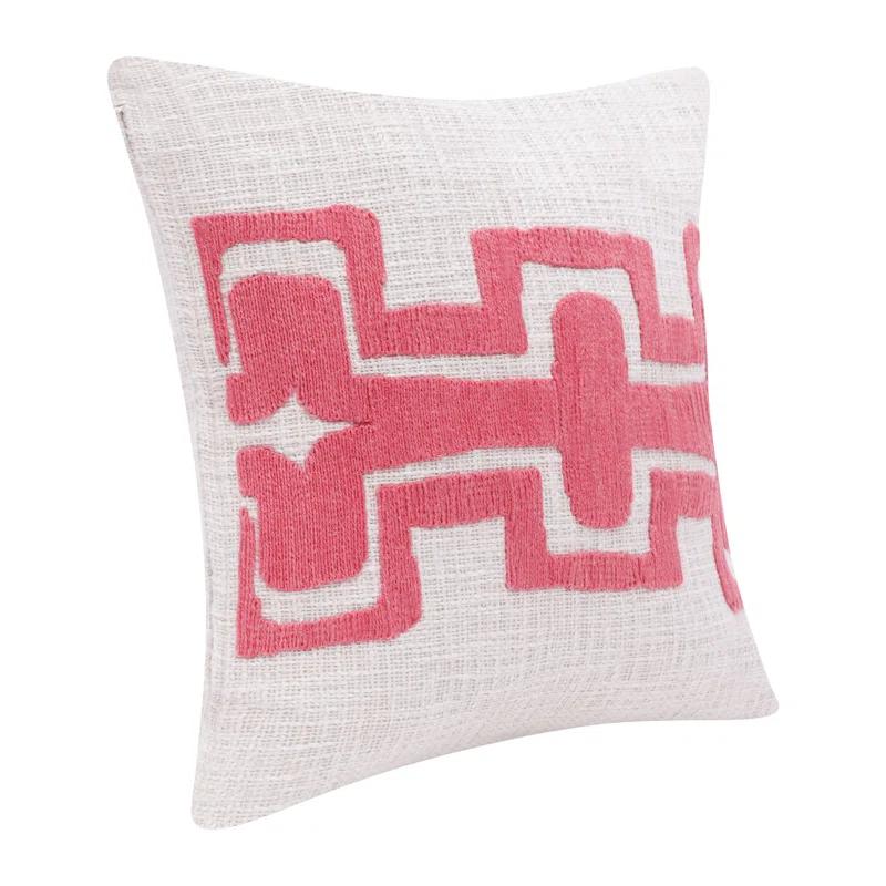 Stacy Garcia Home Geometric Handmade Cotton Wool Blend Decorative Throw Pillow