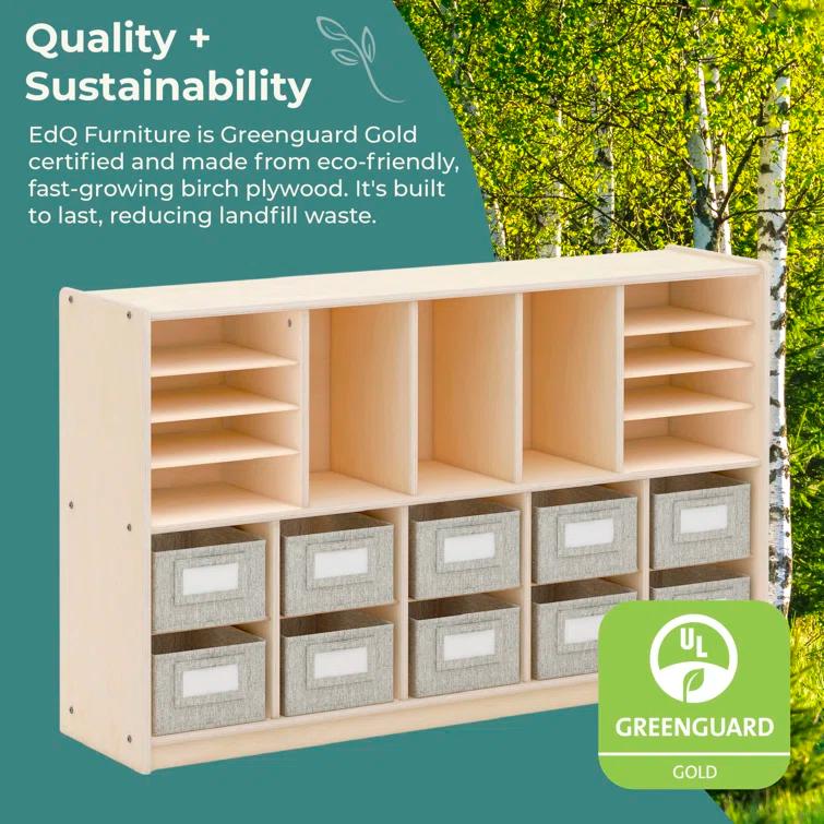 Guidecraft EdQ Essentials Shelves & 10 Bin Storage Unit