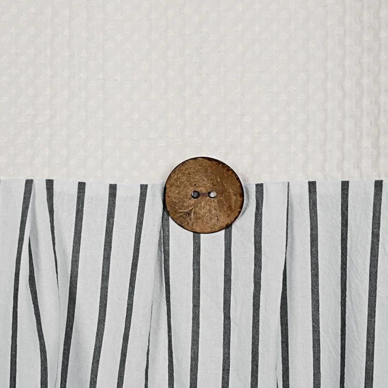 Gracie Oaks Daeb Cotton Blend Shower Curtain