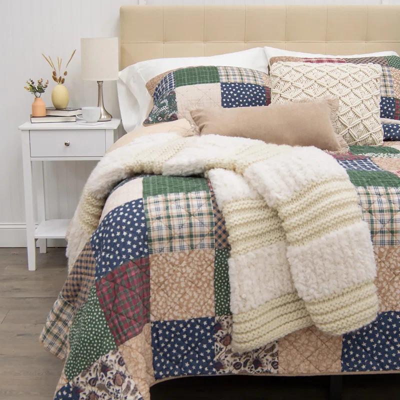 Donna Sharp Rustic Paisley 3pc Cotton Quilt Set