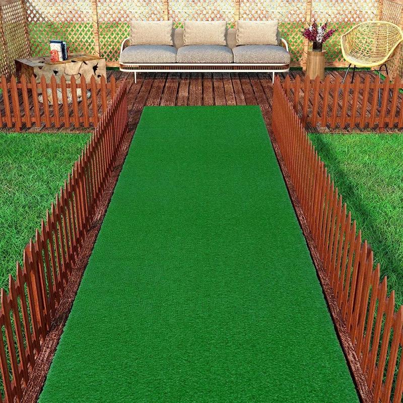 Grass Waterproof Indoor/Outdoor Artificial Grass Turf Rugs and Rolls Customized Size For Balcony, Patios