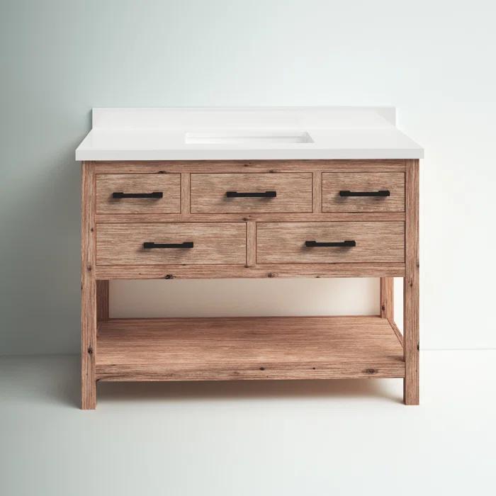 Ari Kitchen & Bath Betty 42'' Single Bathroom Vanity with Quartz Top