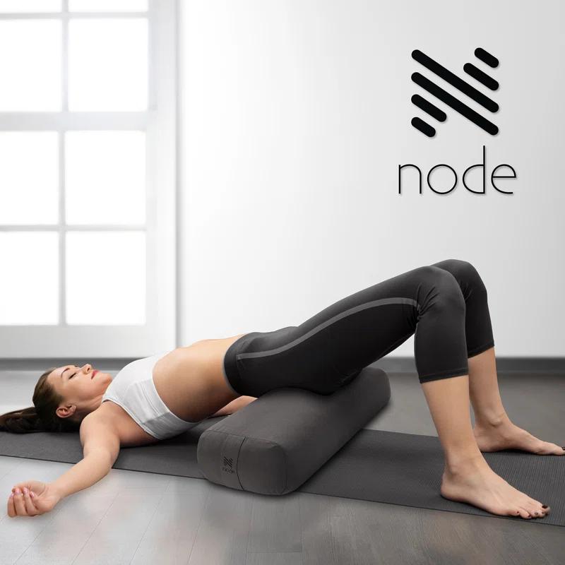 Node Fitness 25" x 12" x 6" Rectangular Floor Pillow and Meditation Bolster