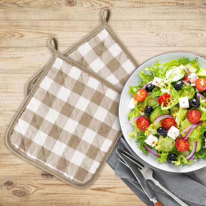 Achim Importing Co Achim Importing Co Checkered Cotton Potholder Set (Set of 2)