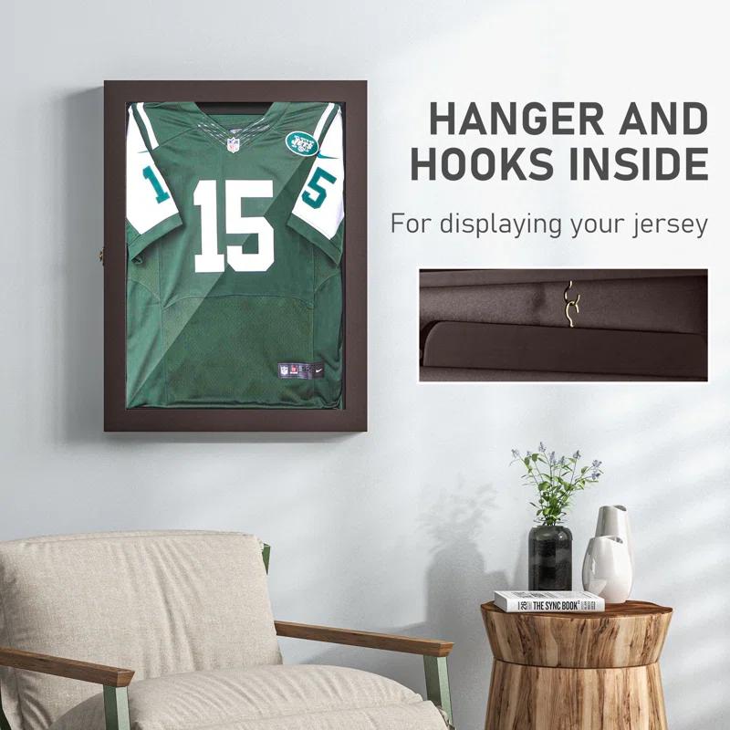HomCom 2.5'' D Plastic/Acrylic Jersey Case | Wayfair