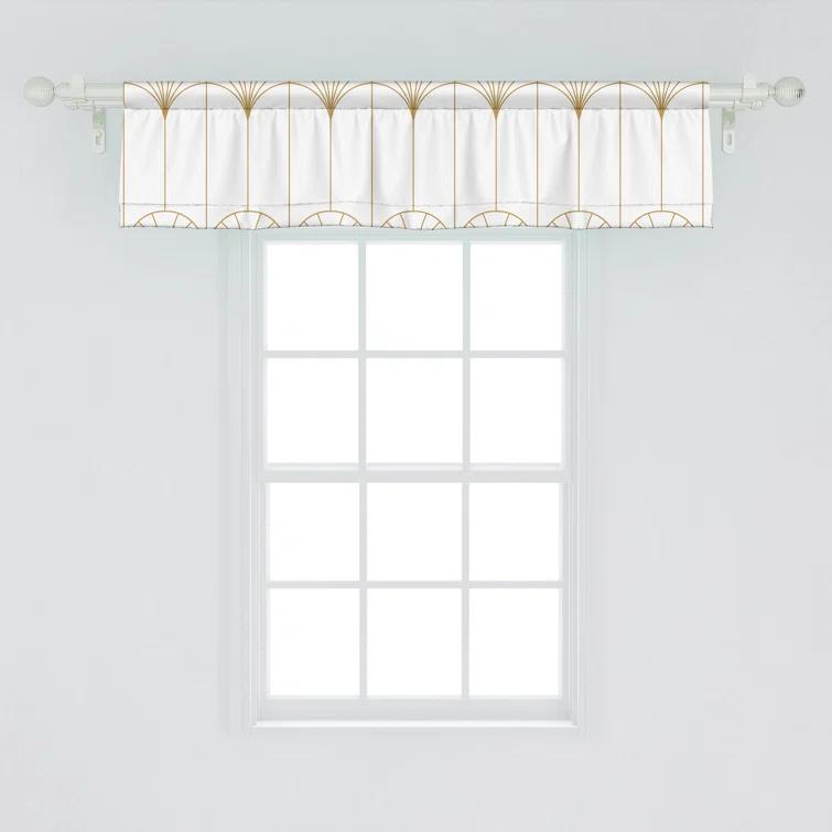 Ambesonne Geometric Tailored 54'' W Window Valance