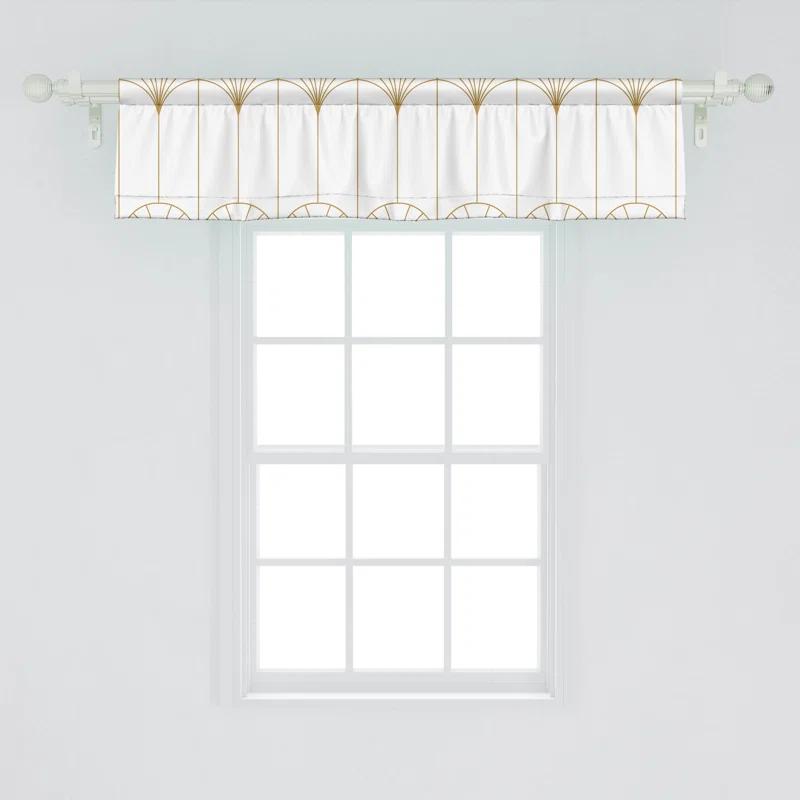 Ambesonne Geometric Tailored 54'' W Window Valance