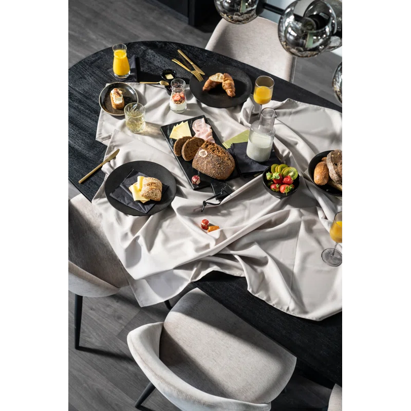 Eleonora Aron Oval Solid Wood Top Dining Table