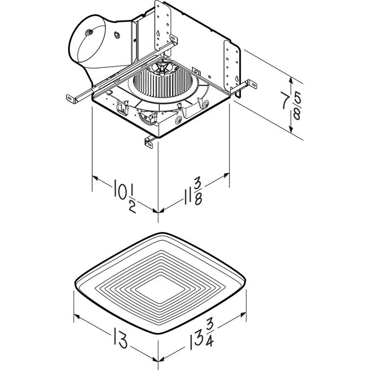 Broan NuTone 150 CFM Energy Star Certified Bathroom Fan QTXE110150DC