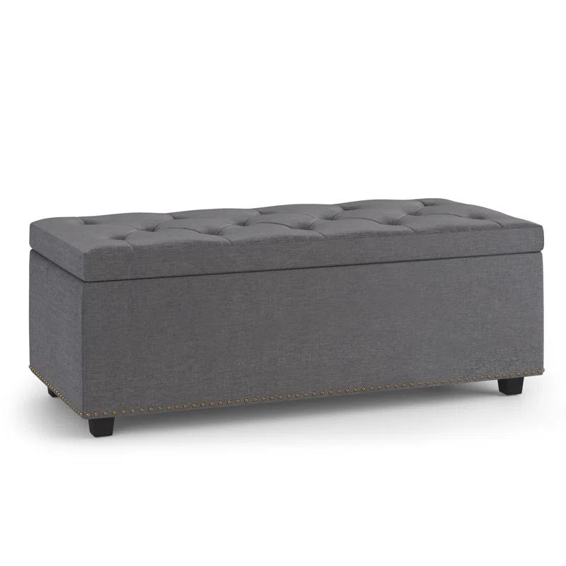 Simpli Home Hamilton Lift Top Rectangular Storage Ottoman