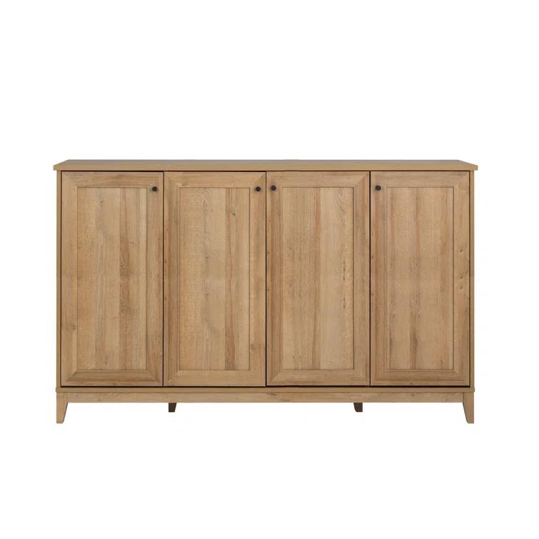 Millwood Pines Gonroff 4 Panel Door Console Table Storage Cabinet with Doors and Shelves, Sideboard Storage Cabinet