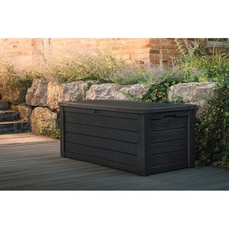 Keter Keter Westwood 150 Gallon Large Durable Resin Outdoor Storage and Organization Deck Box For Patio Furniture and Supplies