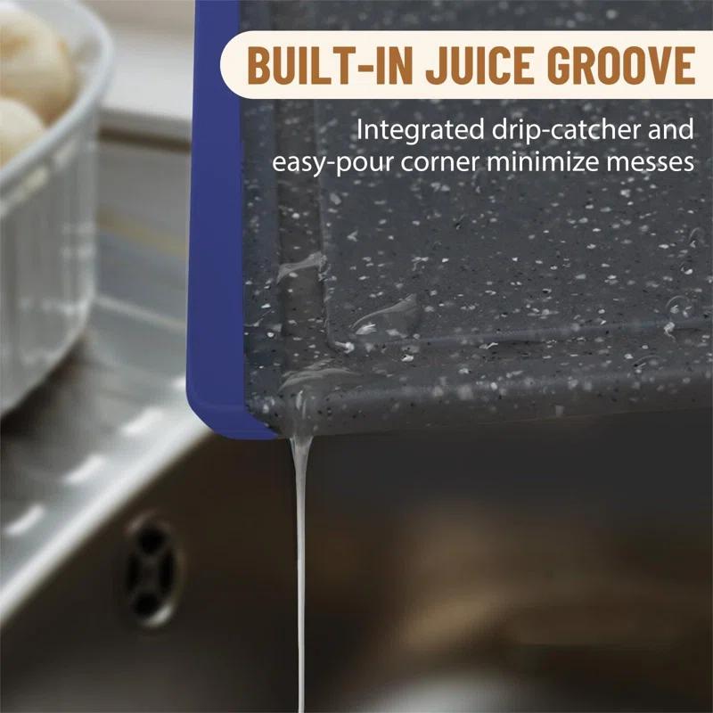 Plastic Cutting Coards For Kitchen, 3-Piece Large Cutting Board Set Dishwasher Safe Chopping Boards With Non-Slip Feet And Juice Grooves