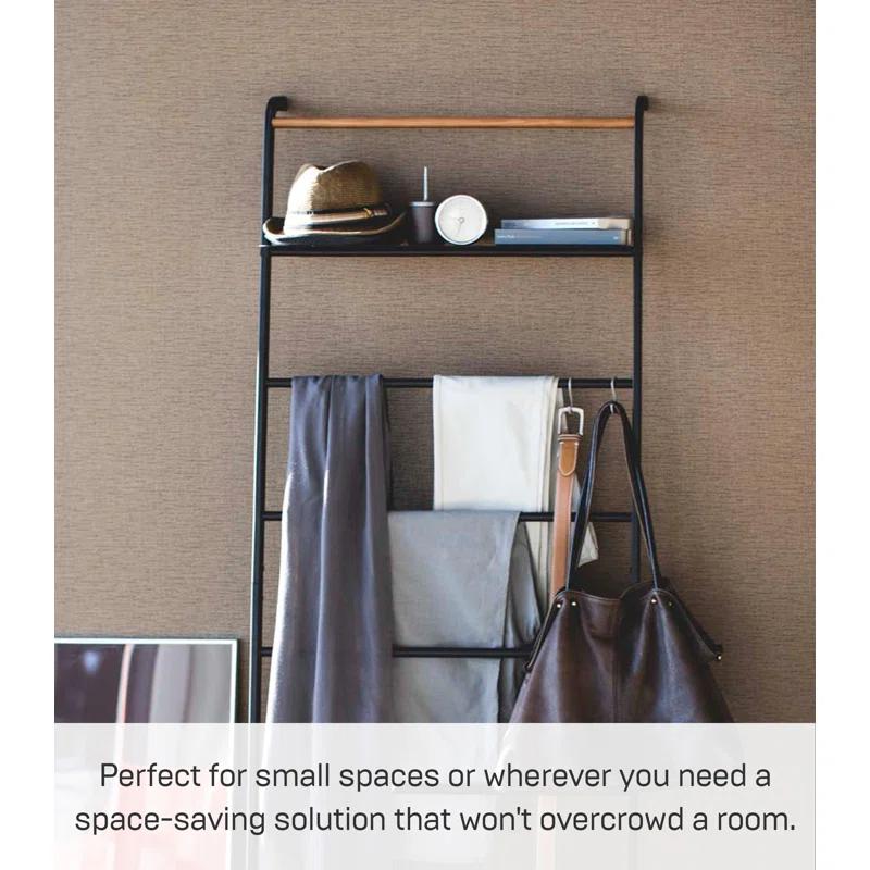 Yamazaki Home Leaning Ladder With Shelf, Space Saving, Steel