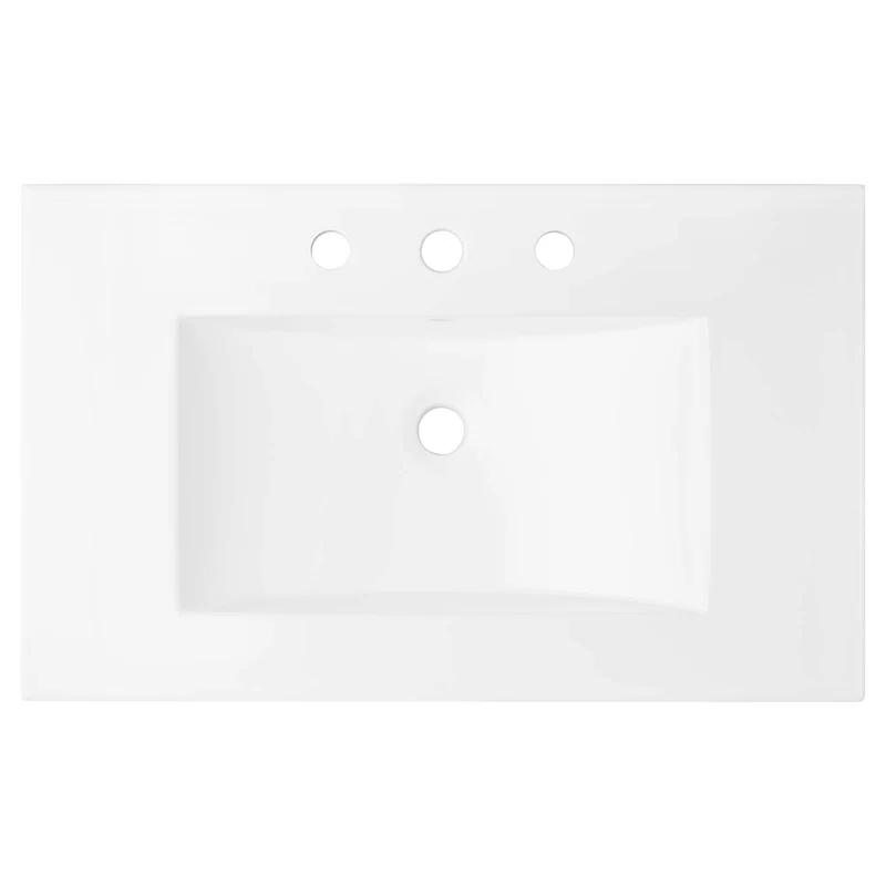 Modway Modway Chaucer 30'' Single Bathroom Vanity with Wood Top