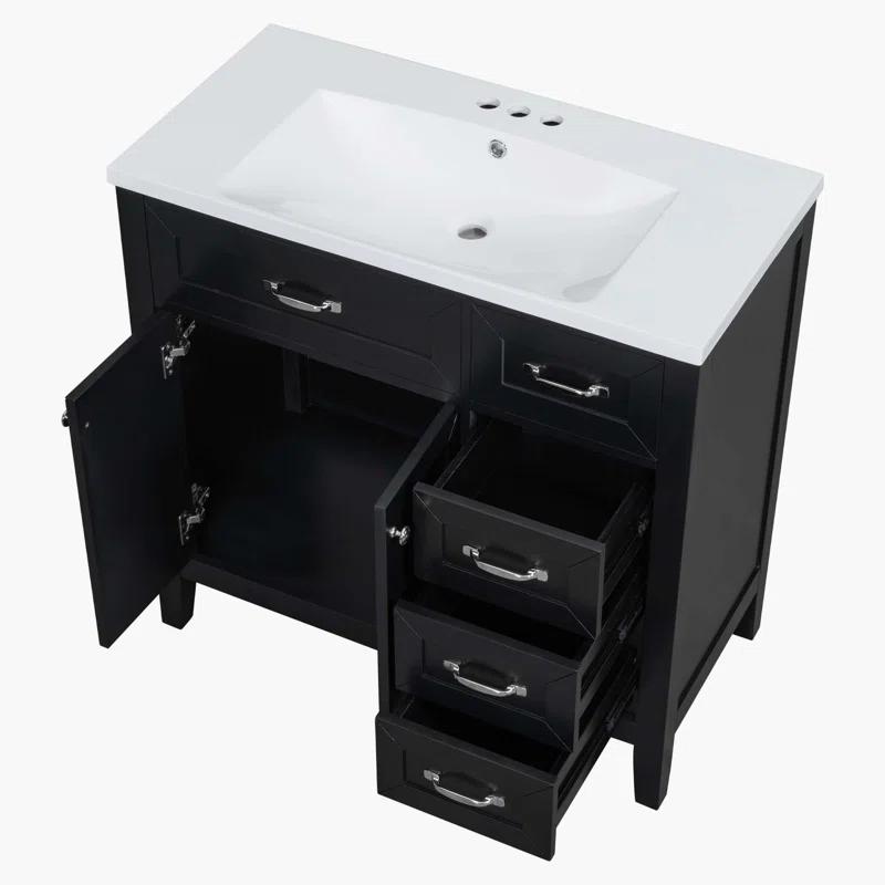 R&M Furniture Versatile Bathroom Vanity with Stylish Sink and Ample Storage