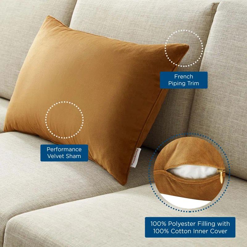 Modway Enhance Lumbar Performance Velvet Throw Pillow by Modway