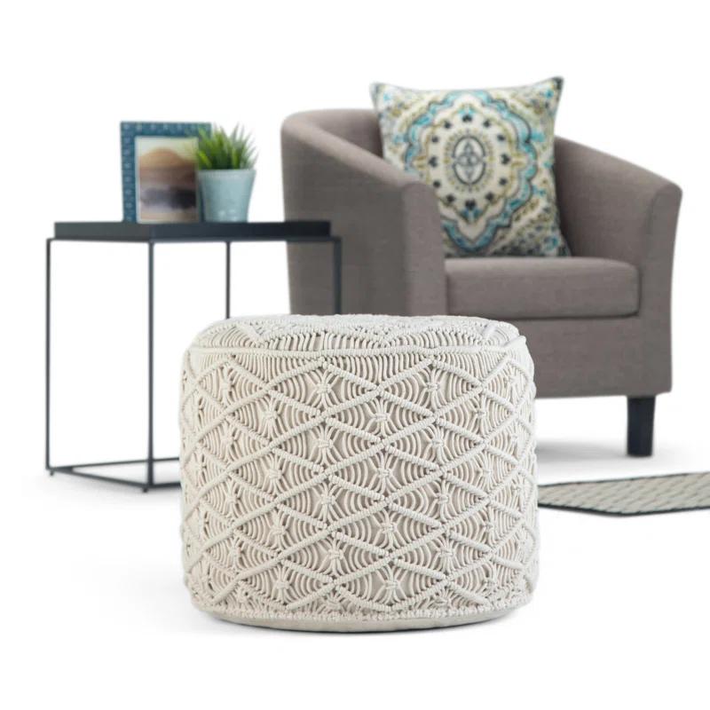 Simpli Home Coates Upholstered Pouf