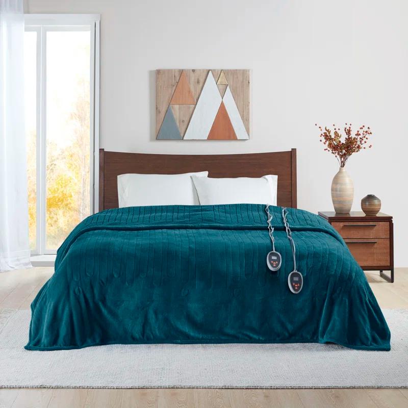 Beautyrest Beautyrest Heated Oversized Microlight to Berber Blanket