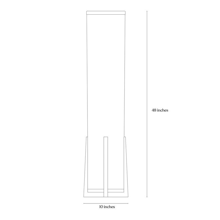 Parker 48 in. Farmhouse 2-Light LED Energy Efficient Floor Lamp with Beige Fabric Cylinder Shade