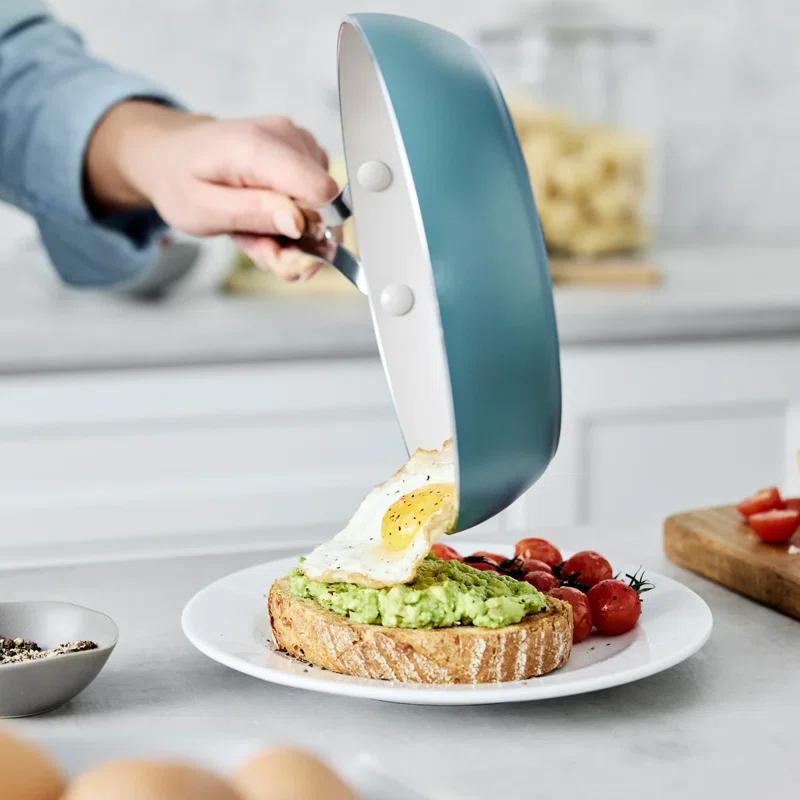 GreenPan GreenPan Nova 8in and 10in 2 Piece Frying Pan Skillet Set, Healthy Ceramic Nonstick, PFAS-Free, Induction Suitable, Dishwasher and Oven Safe