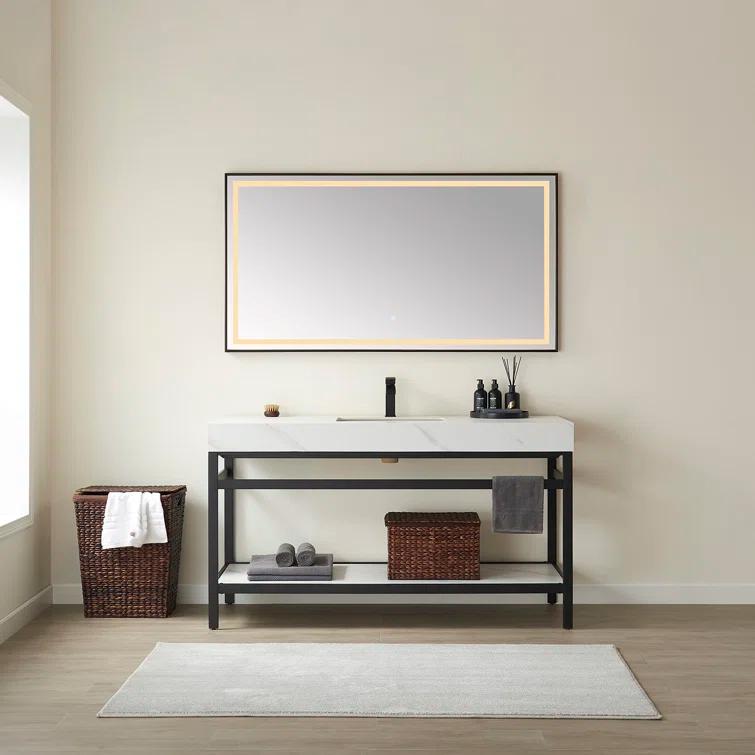 Vinnova 60'' Single Bathroom Vanity with Stone Top