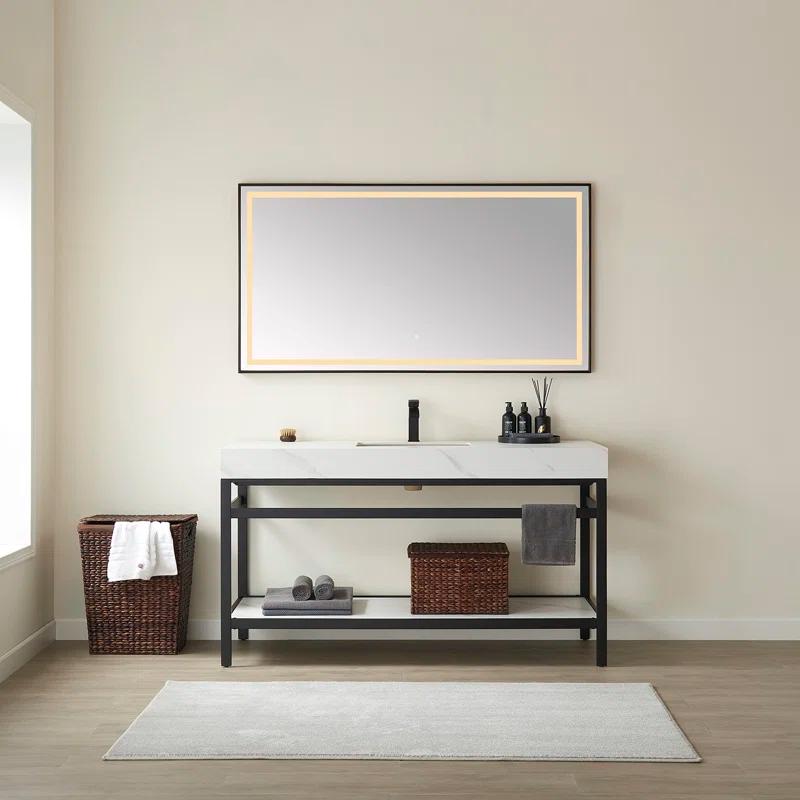Vinnova 60'' Single Bathroom Vanity with Stone Top