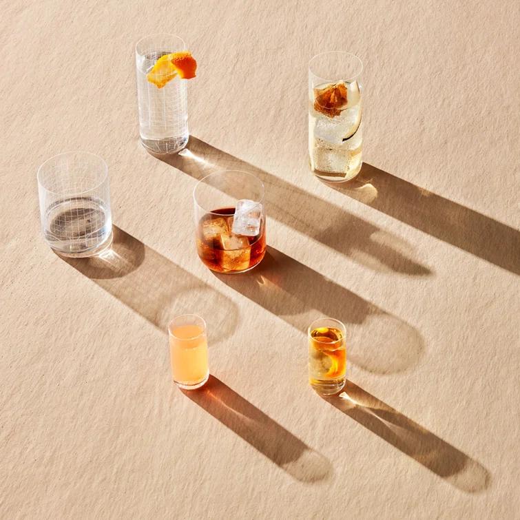 Nude Finesse 13.9oz. Handmade Crystal Whiskey Glass Set (Set of 4)