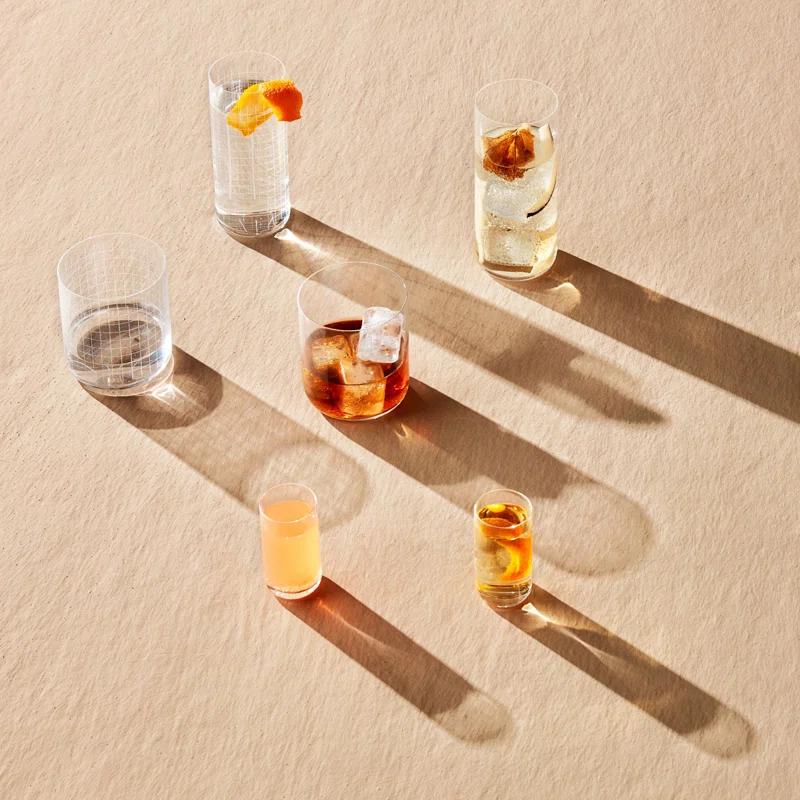 Nude Finesse 13.9oz. Handmade Crystal Whiskey Glass Set (Set of 4)