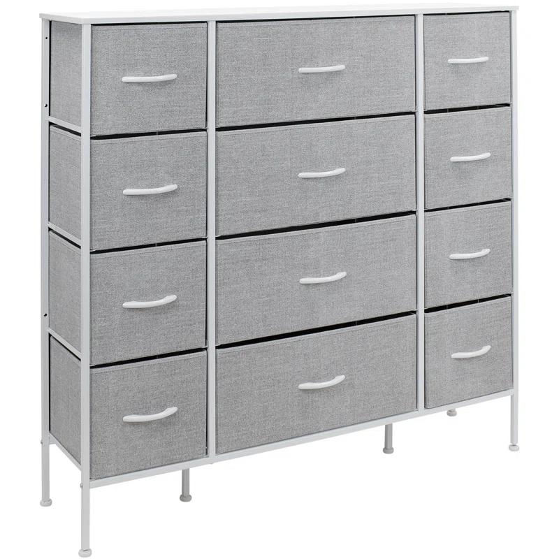 Sorbus Sorbus 12 Drawers Dresser with Steel Frame and Wood Top