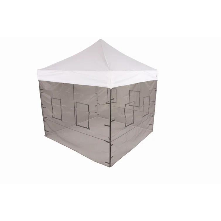 Impact Instant Canopy Food Service Mesh Sidewall Kit with Service Windows, 4 Walls Only, Mesh/Black