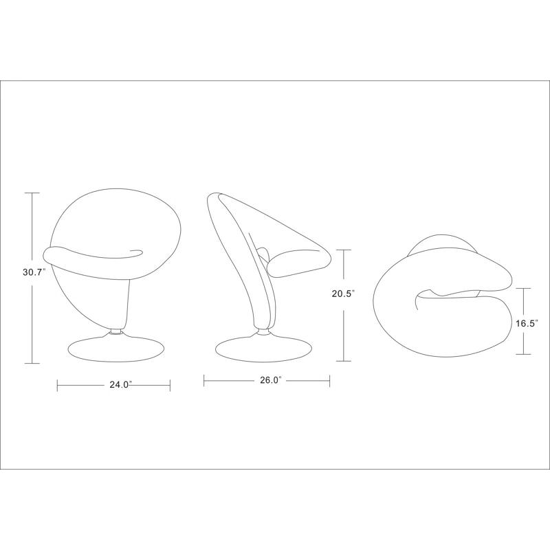 Curl Upholstered Swivel Accent Chair