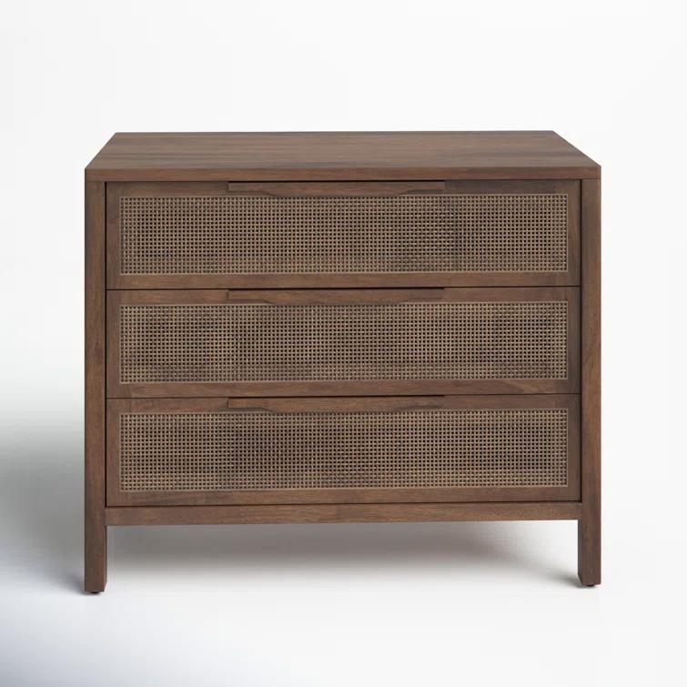 Nellie 3 - Drawer Cane Chest
