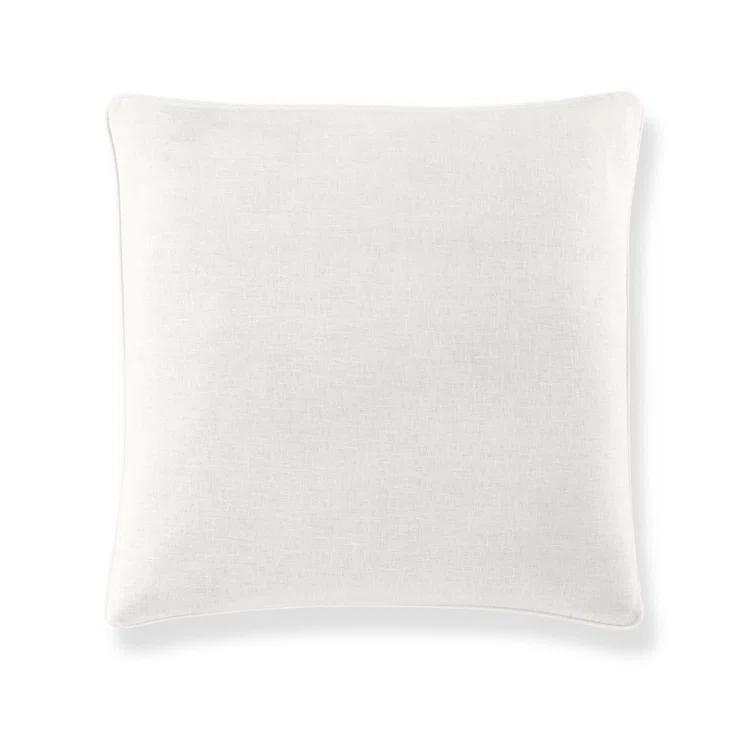 Pearl Linen Square Throw Pillow with Down Blend Insert