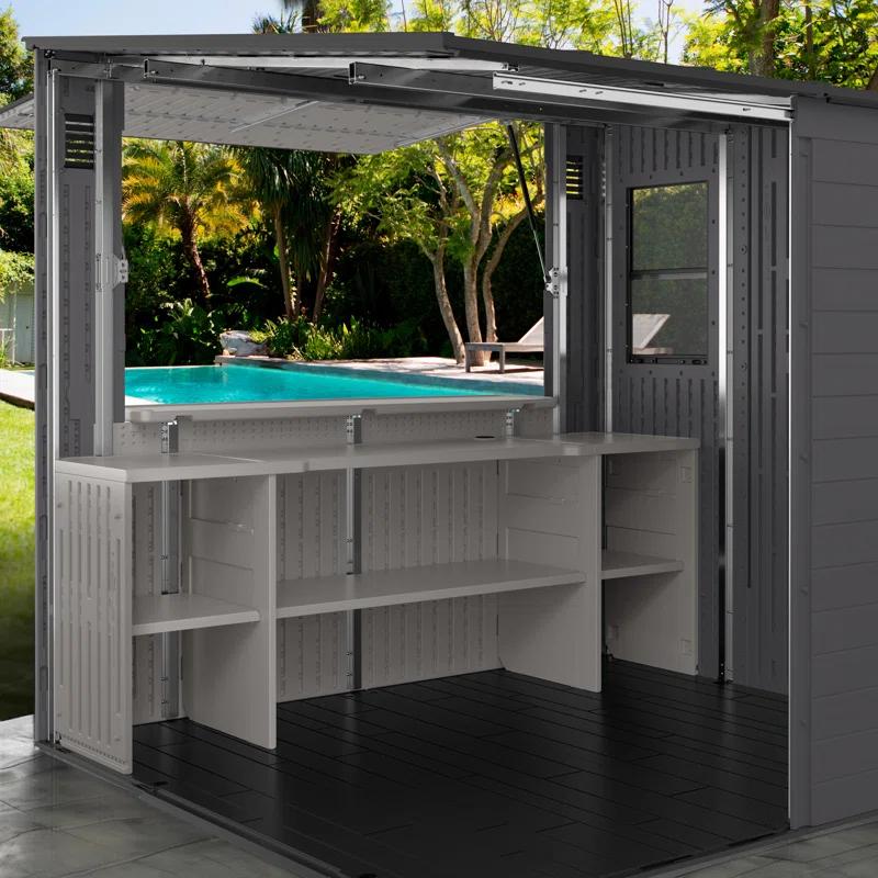 Suncast 8 ft. x 7 ft. Cabana Entertainment Shed