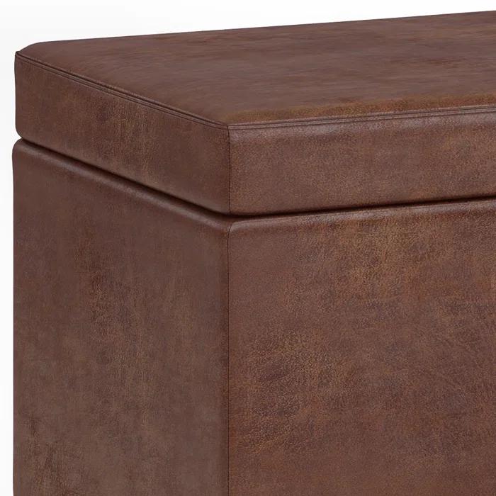Simpli Home Avalon Extra Large Storage Ottoman Bench,Assembled