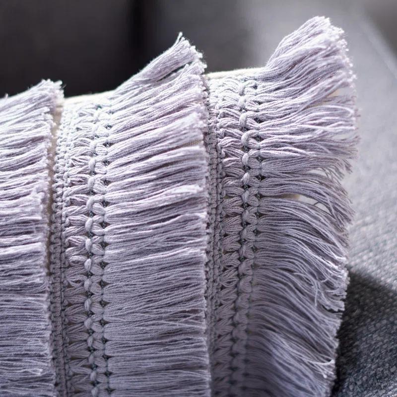 Safavieh Grema Fringed Cotton Reversible Throw Pillow