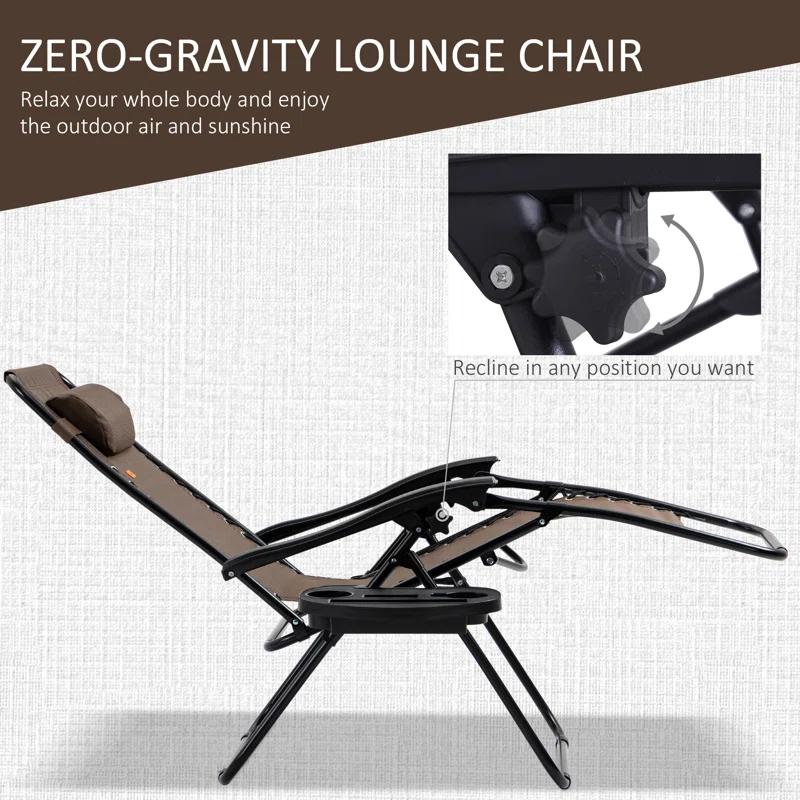Outsunny Folding Recliner Chair