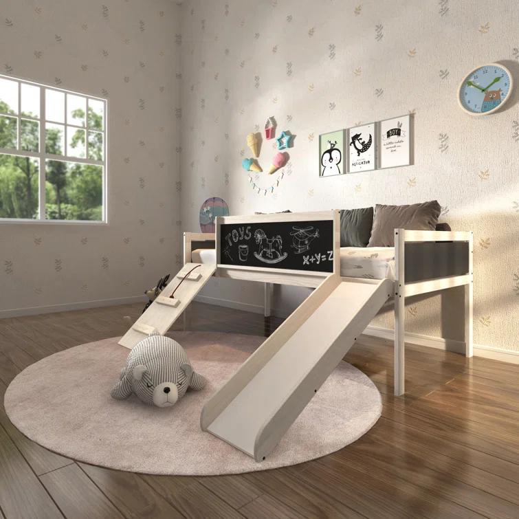 Twin Solid Wood Platform Loft Bed by Donco Kids