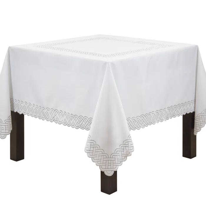 Saro Tablecloth With Braid Embroidery
