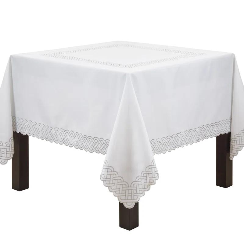 Saro Tablecloth With Braid Embroidery