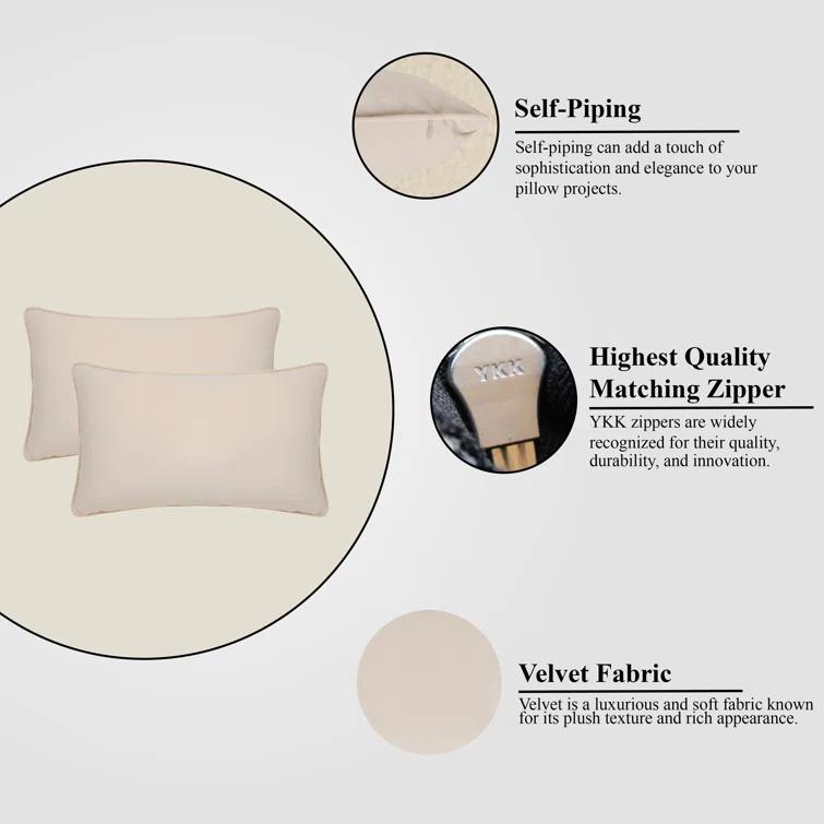 A1 Home Collections LLC Velvet Pillow Cover (Set of 2)